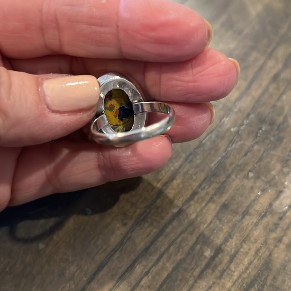 Silver and Enamel ring - Picture 2 of 4